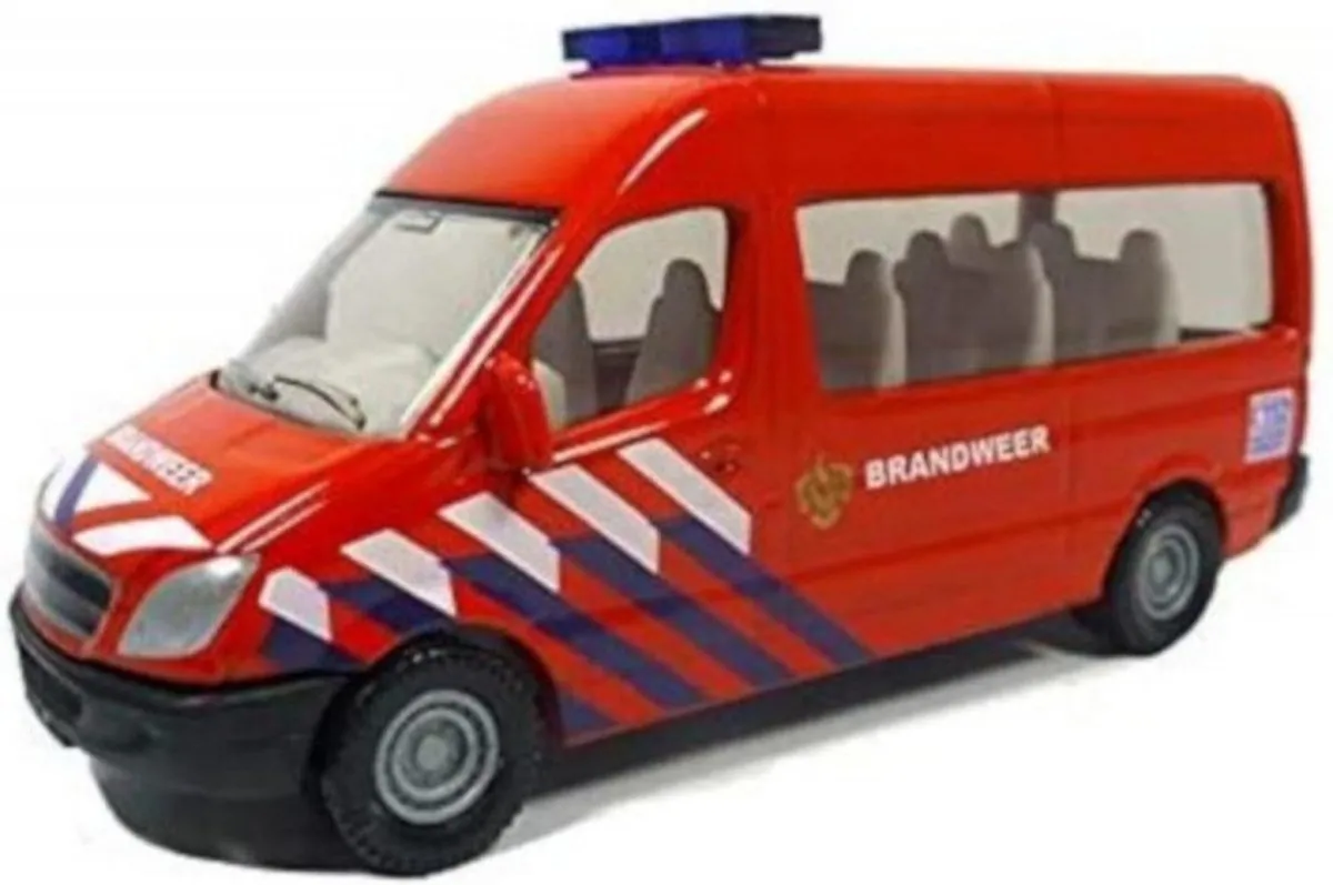 SIKU 0805 003 Mercedes Sprinter Brandweer - Rood/Wit/Blauw/Zwart
