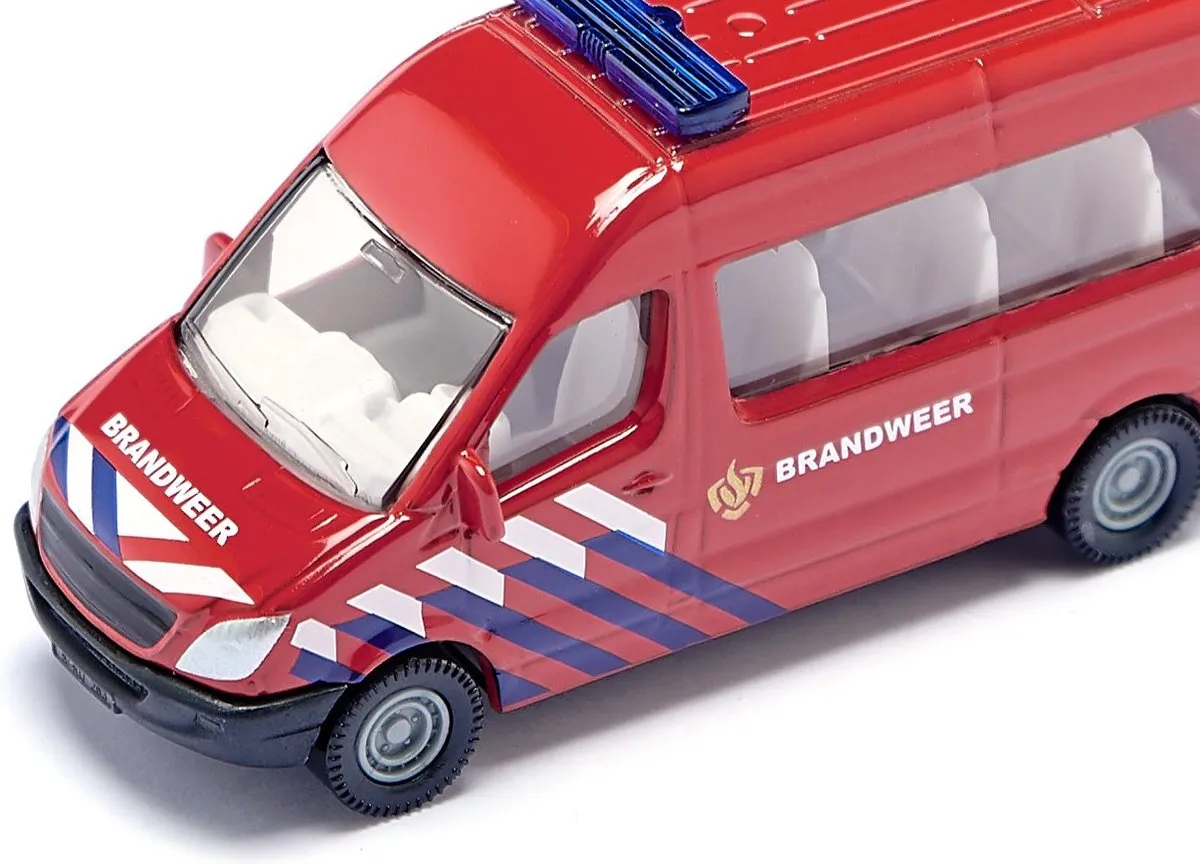 SIKU 0805 003 Mercedes Sprinter Brandweer - Rood/Wit/Blauw/Zwart