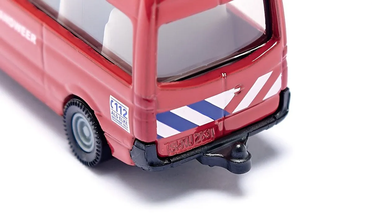 SIKU 0805 003 Mercedes Sprinter Brandweer - Rood/Wit/Blauw/Zwart