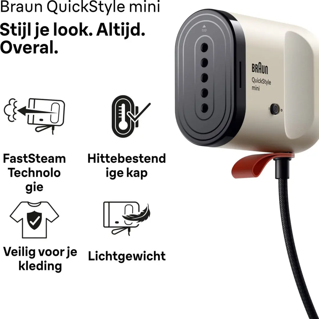 Braun QuickStyle GS1011 BG Kledingstomer - 1200W - Beige - afbeelding 3 van 6