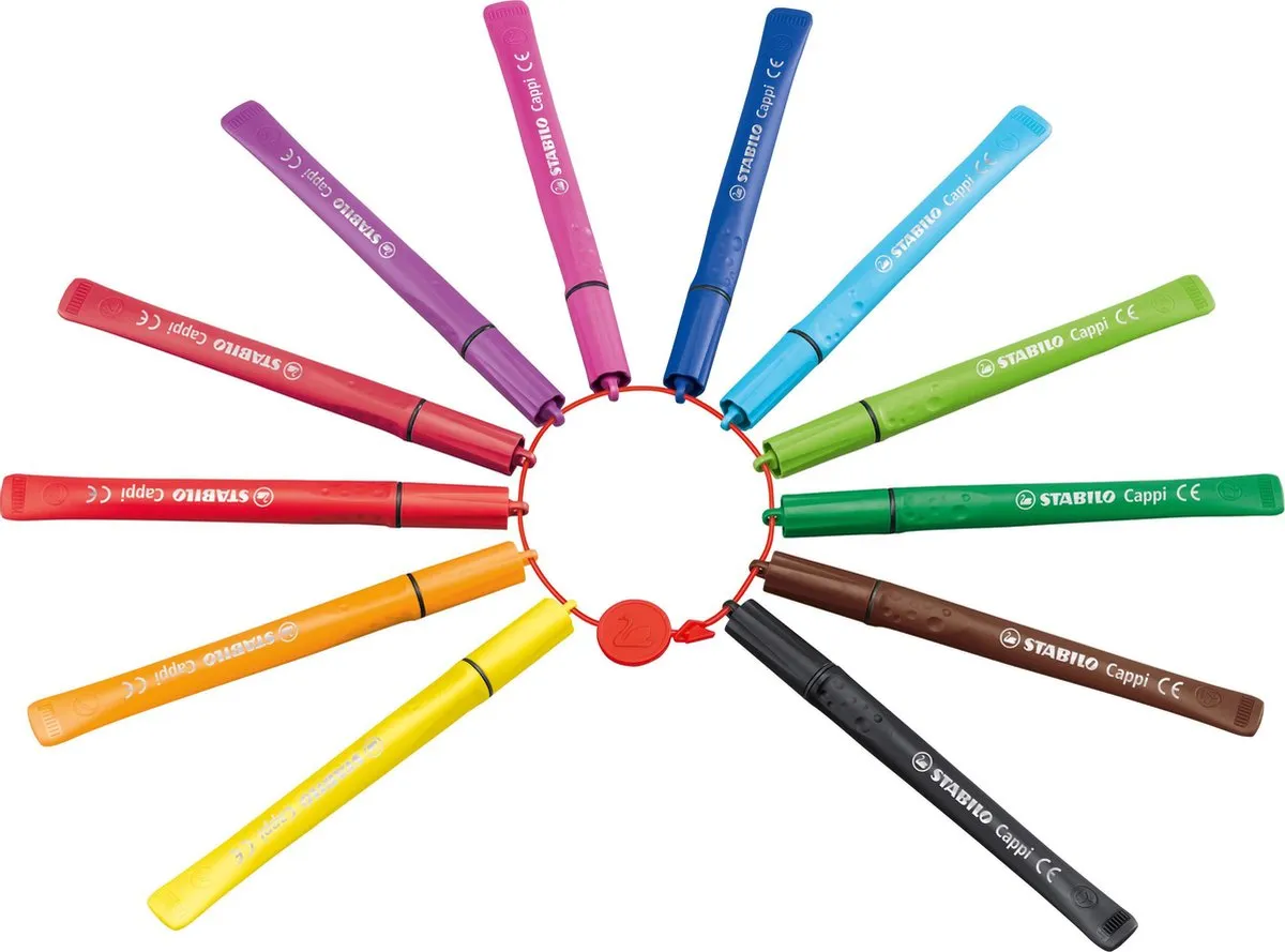 STABILO Cappi ARTY Viltstiftset 12 Kleuren - Multicolor - 12 Stuks