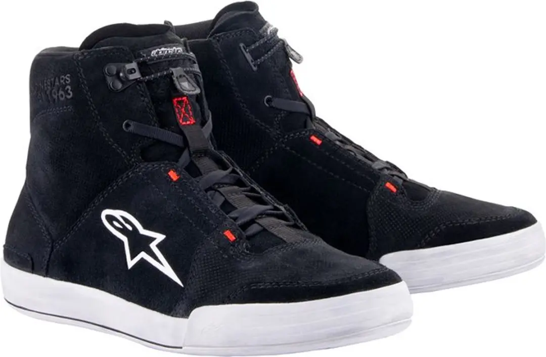 Alpinestars Chrome Zwart Cool Grijs Rood Fluo Motorschoenen