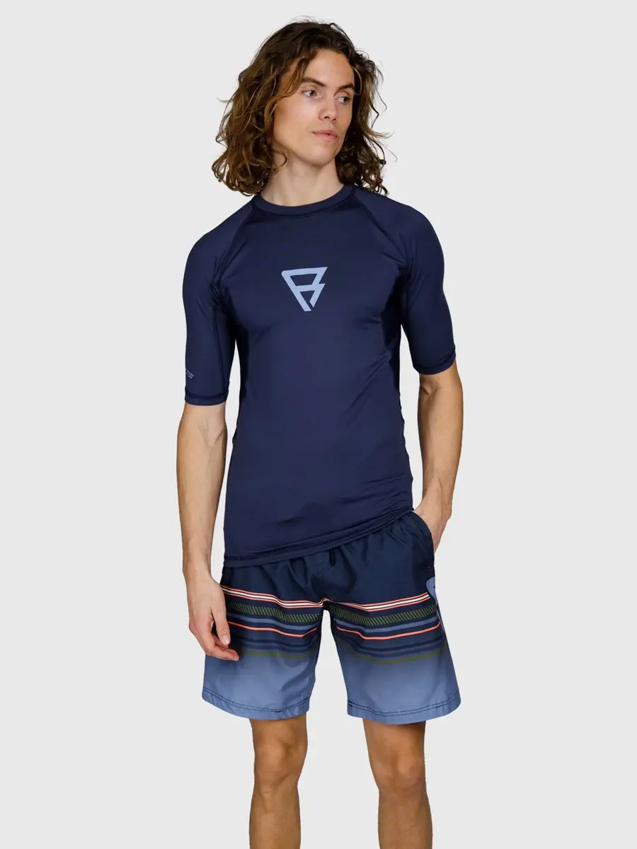 Brunotti Waveguard Rashguard Heren Indigo Blue M - UV50+ Sneldrogend