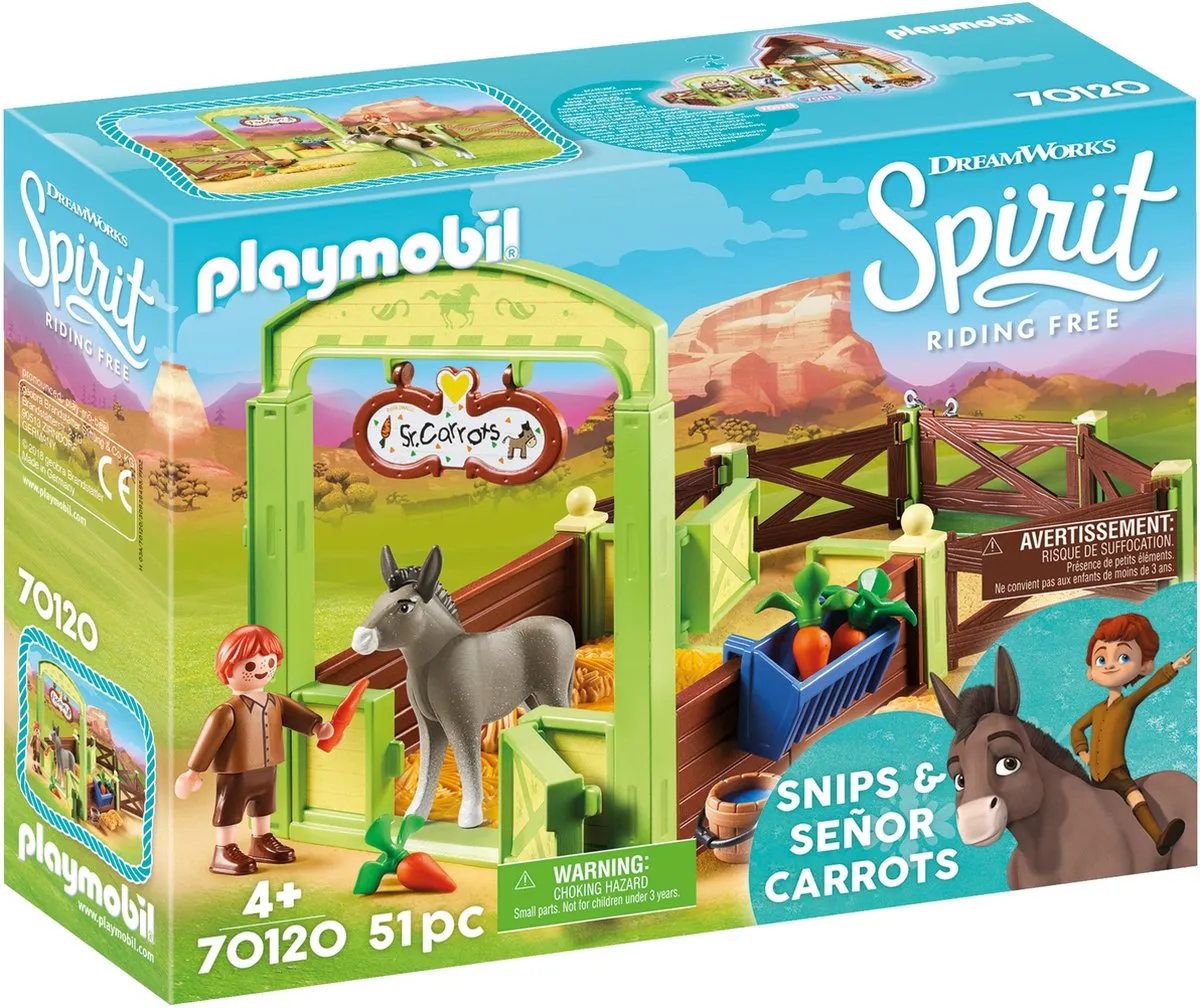 Playmobil Spirit Knip & Meneer Worteltjes met Paardenbox 70120