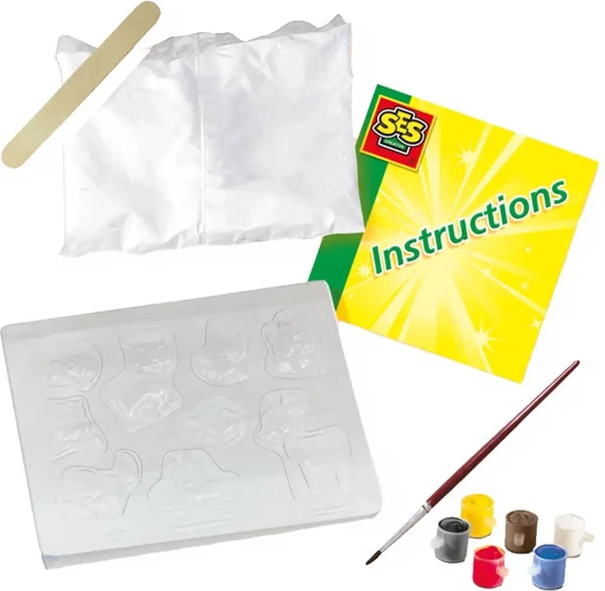 SES Creative Bosdieren Giet- en Schilderpakket - 9 Stuks