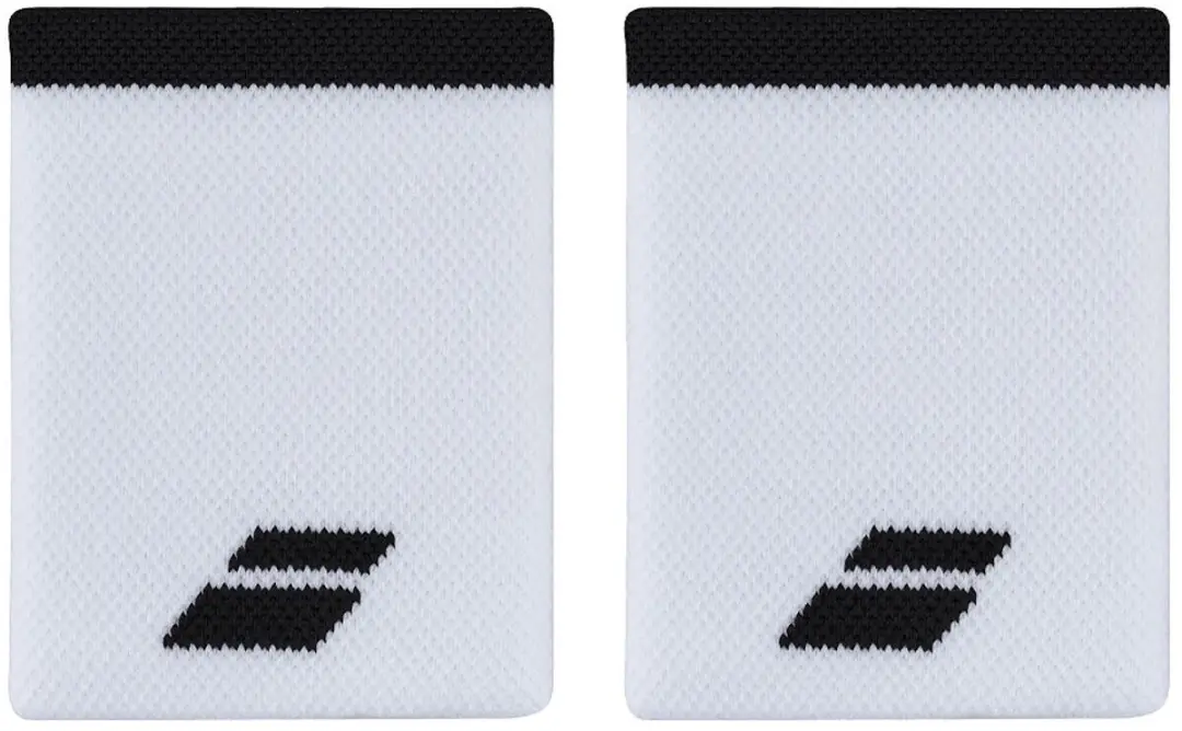 Babolat Logo Wristband - 2 Stuks Wit/Zwart - afbeelding 2 van 2