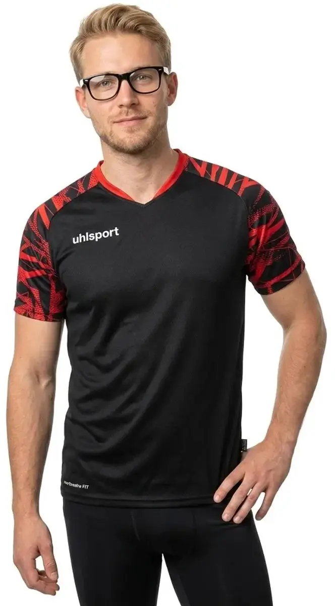 Uhlsport Goal 25 Shirt - Zwart-Rood S - afbeelding 4 van 6