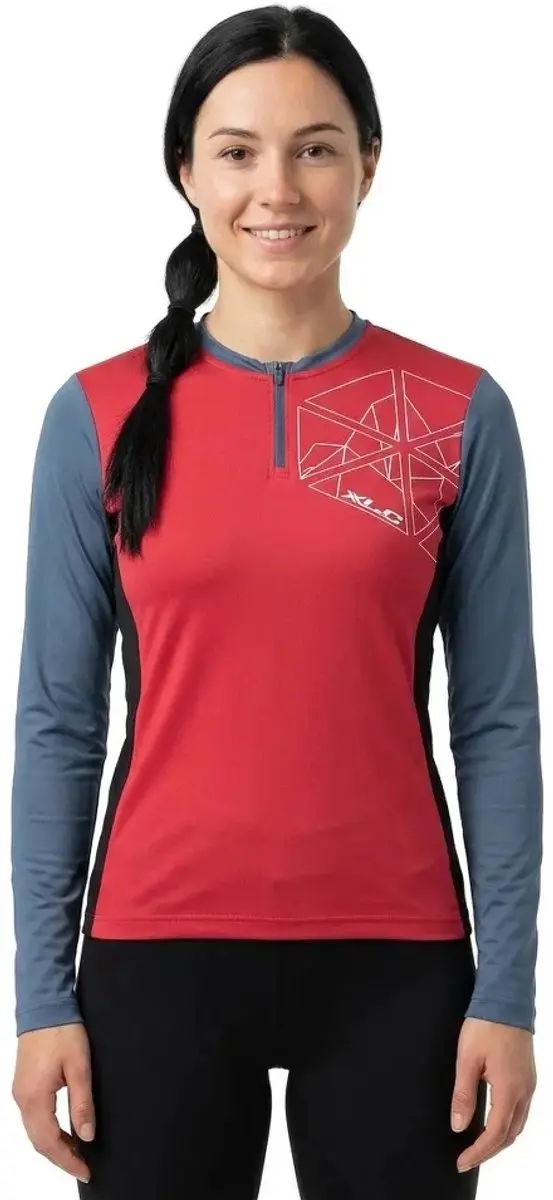 XLC Flowby Langarm Trui - Rood/Grijs - afbeelding 3 van 4