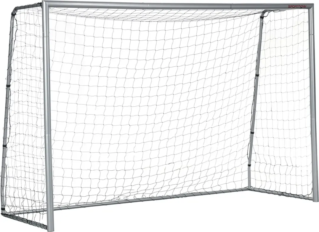 SPORTNOW-Fußballtor-PE, Stahl--300L x 120B x 200H cm-Grau