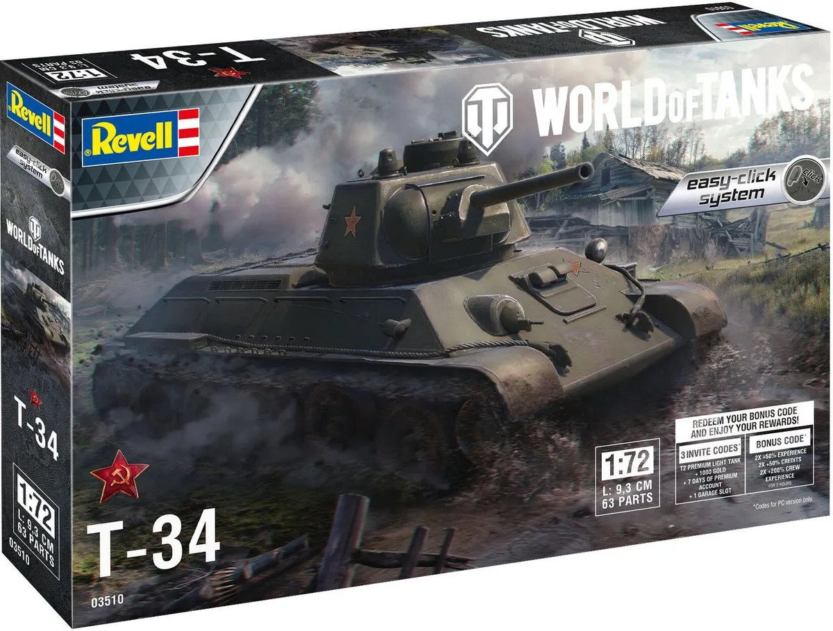Revell 03510 T-34 Modelbouwpakket Militaire Voertuigen 1:72