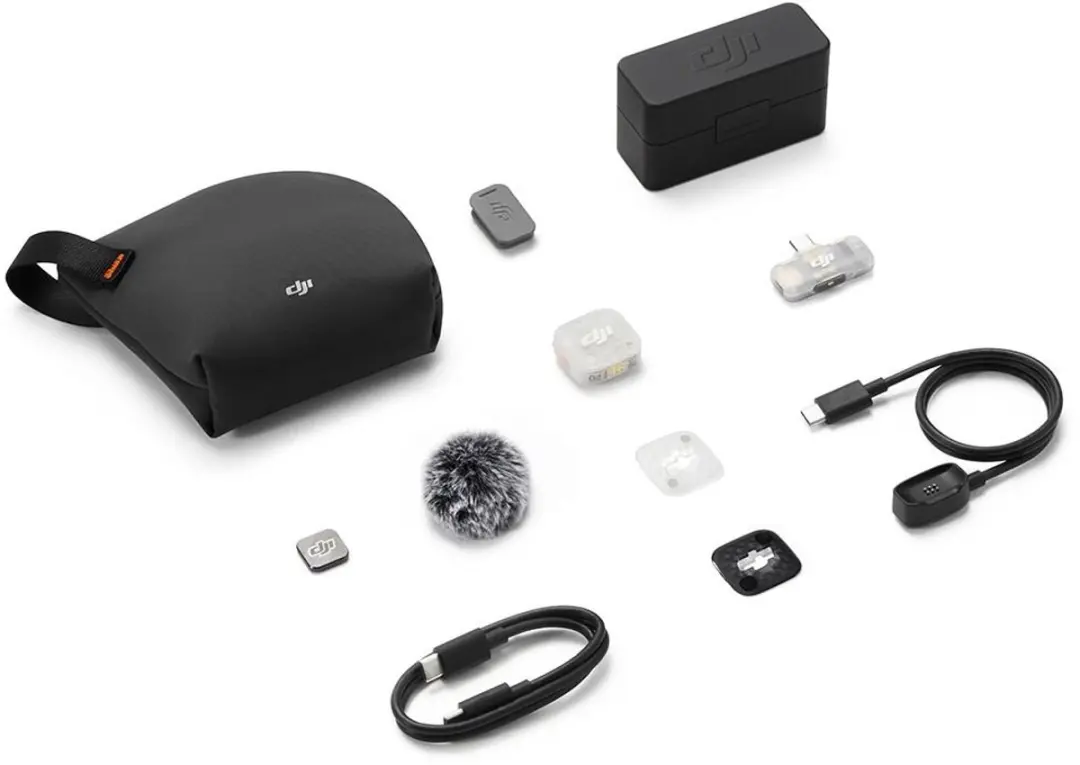 DJI Mic Mini 2S - 2 Zenders + Ontvanger + Oplader - Zwart - afbeelding 5 van 5