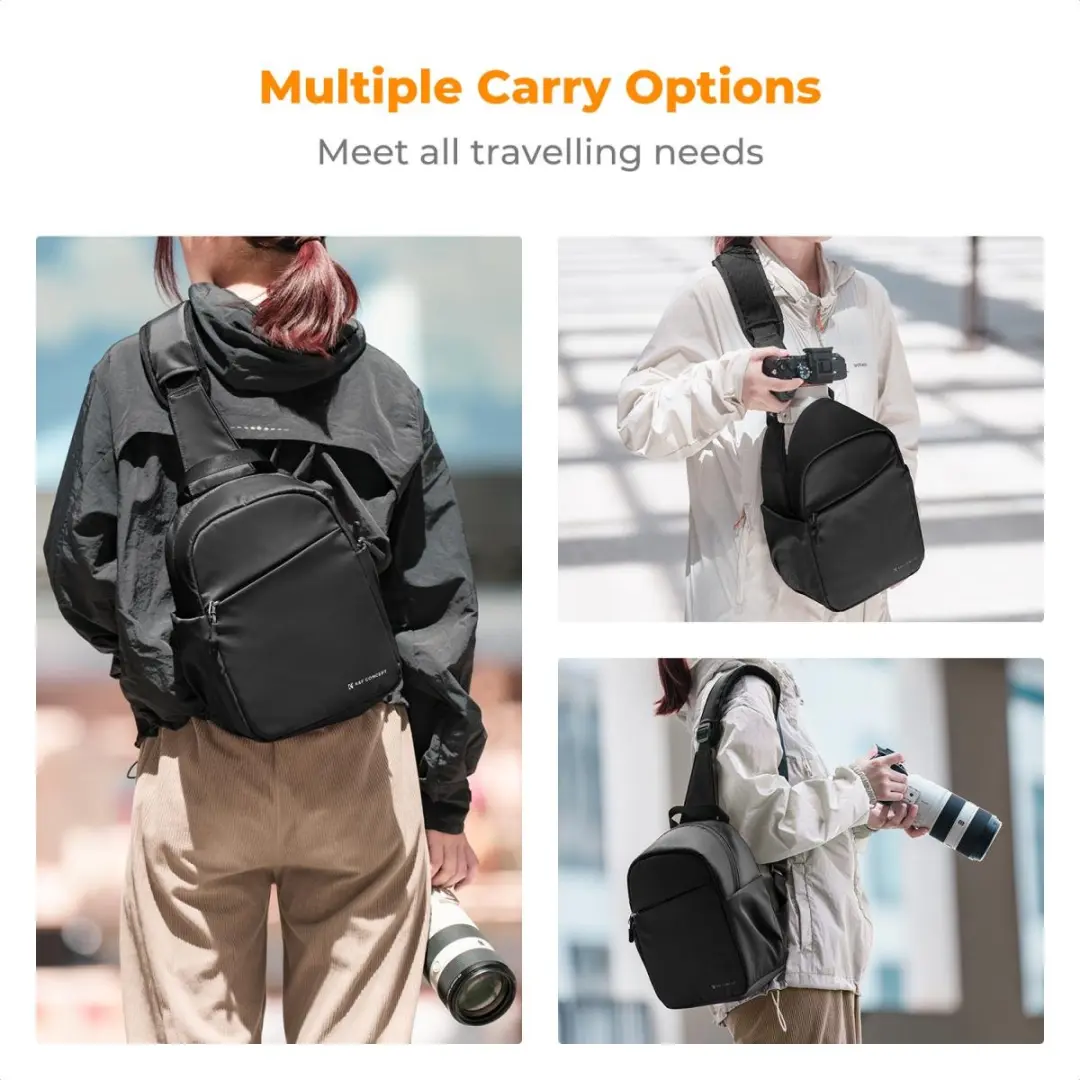 K&F Concept Urban Wander 08 KF13.171 Camera Sling Bag 5L - Zwart