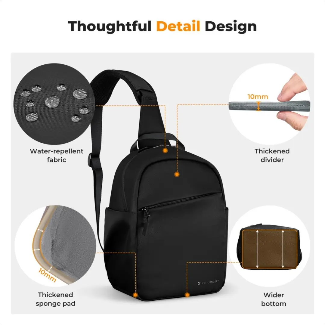 K&F Concept Urban Wander 08 KF13.171 Camera Sling Bag 5L - Zwart