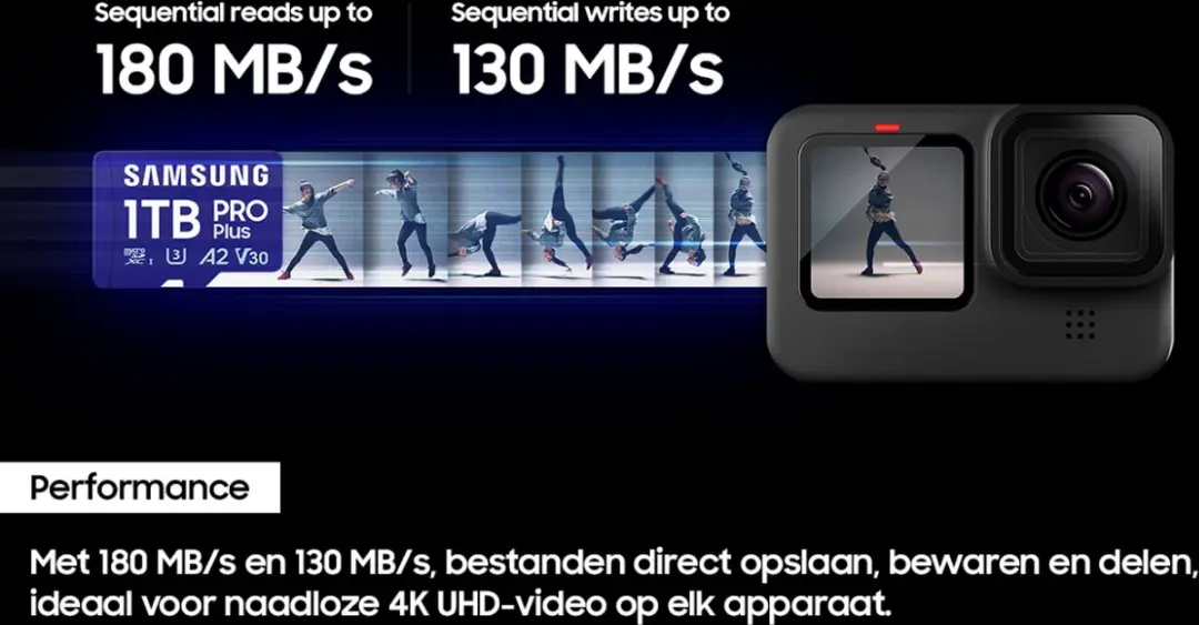 Samsung PRO Plus Micro SD 1TB - 180/130 MB/s - afbeelding 6 van 6