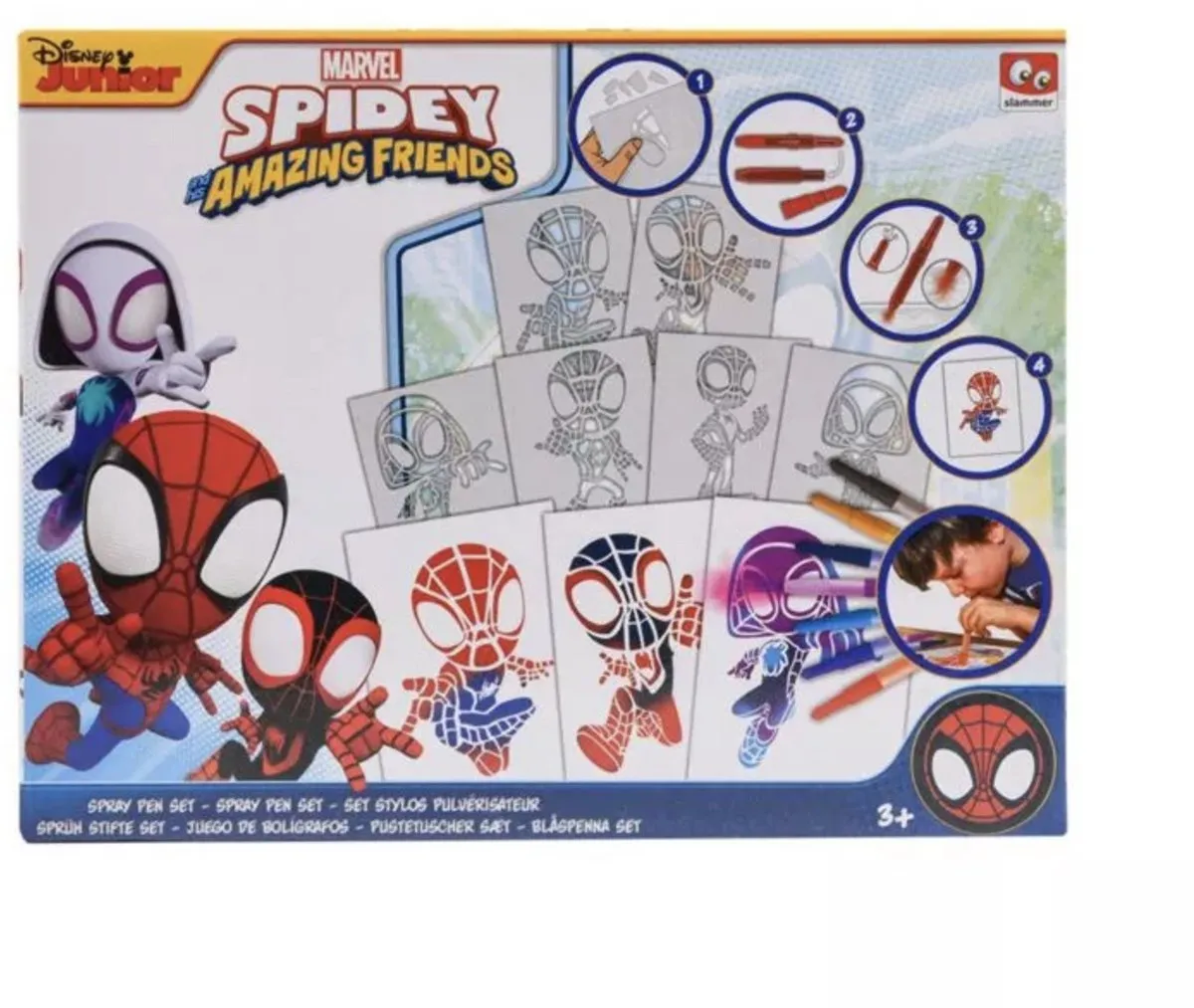 Disney Spiderman Blaaspennen Set