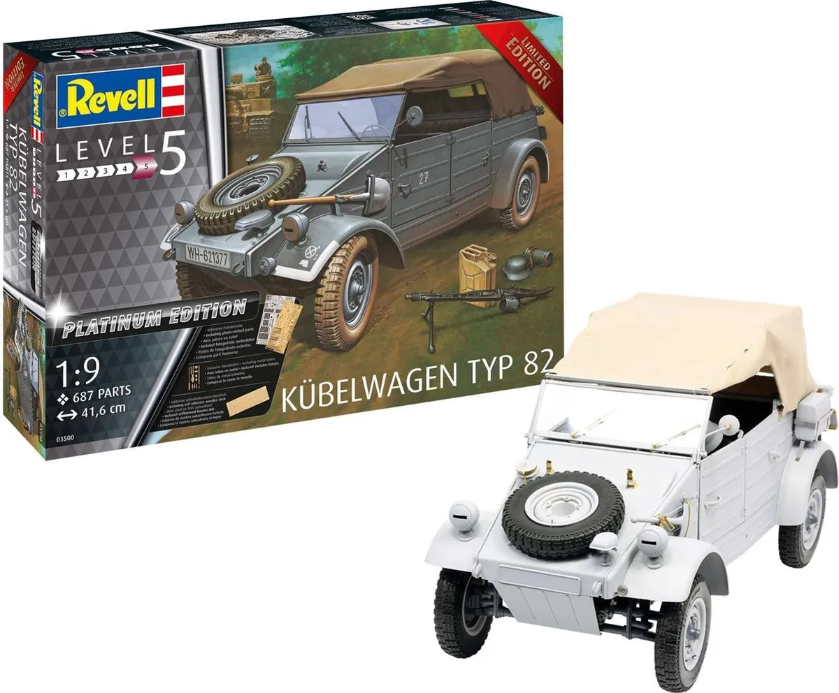 Revell 03500 Kübelwagen Typ 82 Modelbouwpakket 1:9