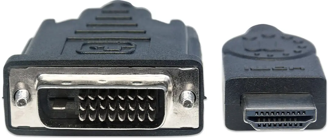 Manhattan 372510 DVI-HDMI Adapterkabel 3m - Zwart - afbeelding 2 van 6