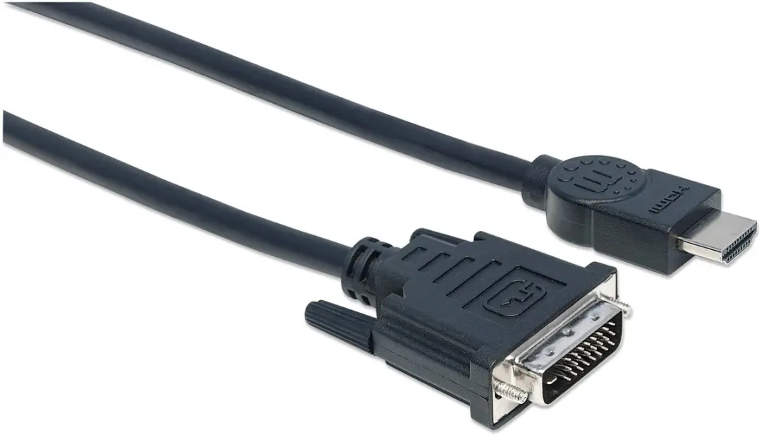 Manhattan 372510 DVI-HDMI Adapterkabel 3m - Zwart - afbeelding 3 van 6