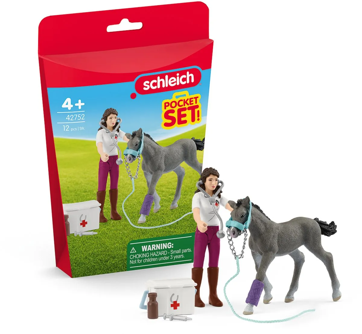 Schleich Horse Club Mevrouw Kramer met Veulen 42752 - Multikleur