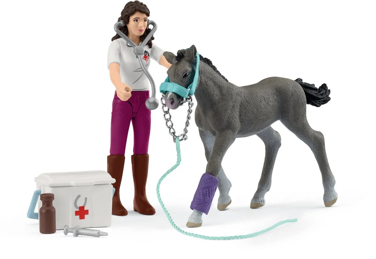 Schleich Horse Club Mevrouw Kramer met Veulen 42752 - Multikleur