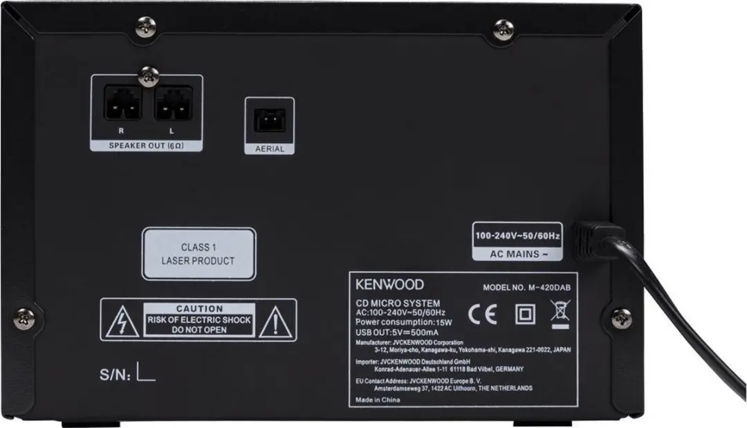 Kenwood M-420DAB Micro DAB+ HiFi-systeem - Zwart - afbeelding 6 van 6