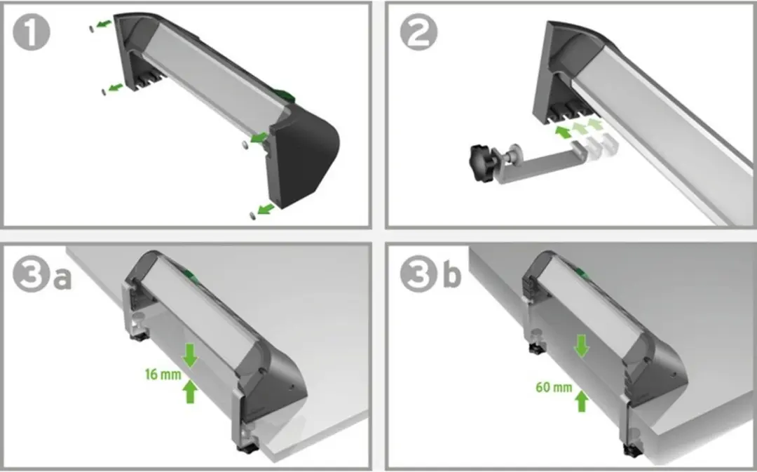 Brennenstuhl Alu-Office-Line USB Stekkerdoos 4x - 1,8m - Zwart/Zilver