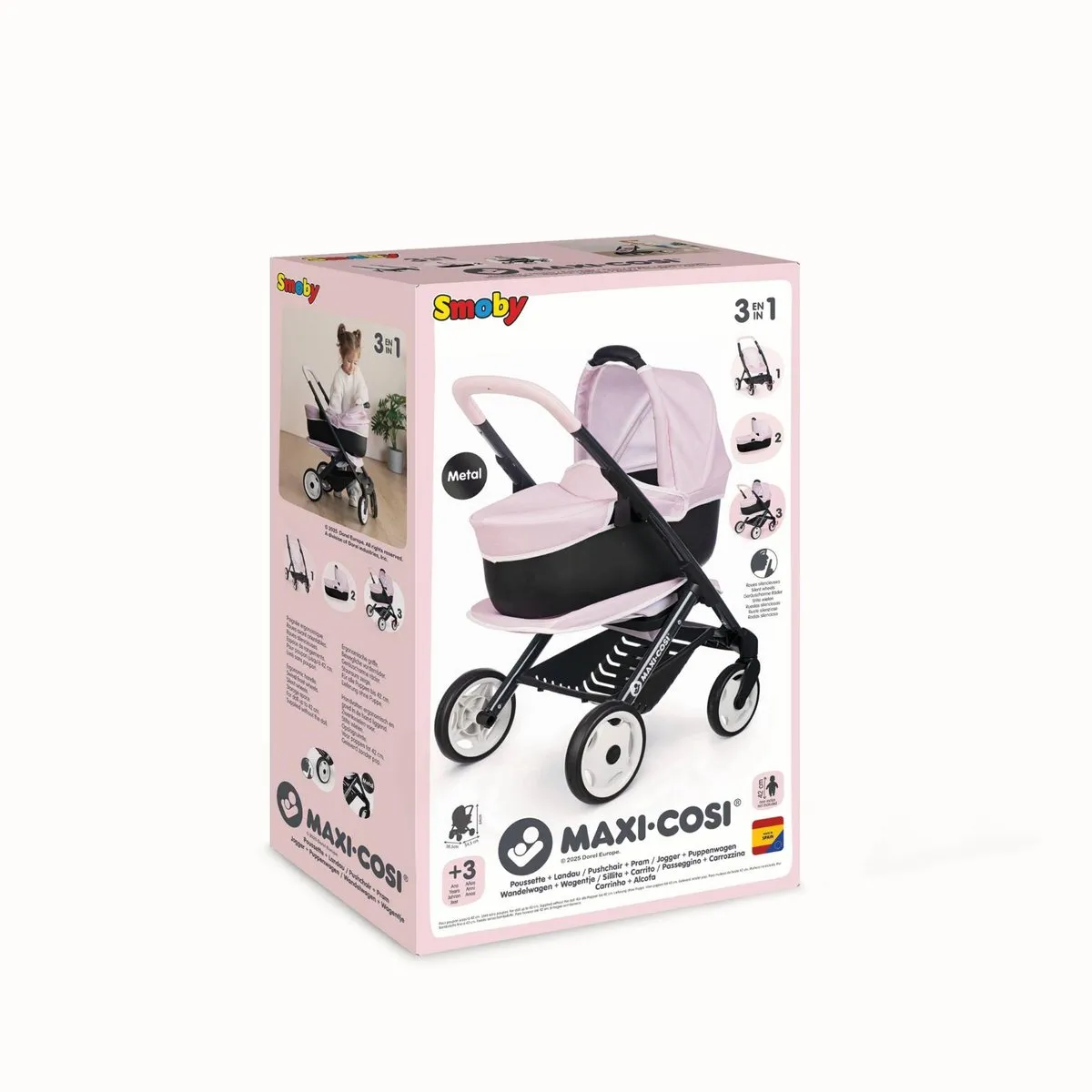 Smoby Poppenwagen Maxi Cosi Combi 7600253121 - Reiswieg - 3-in-1