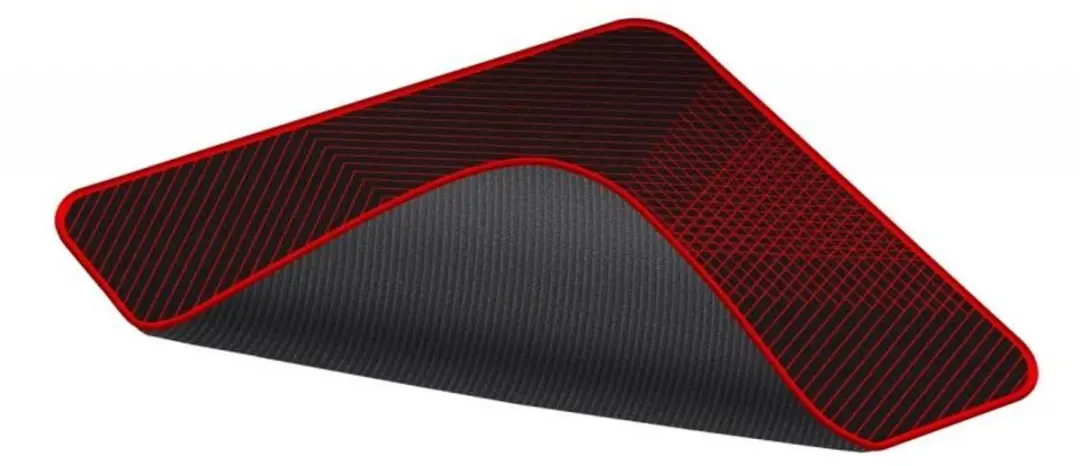 Defender CYBE Voetbeschermer Gamingstoelmat 122x102cm Zwart-Rood - afbeelding 2 van 3