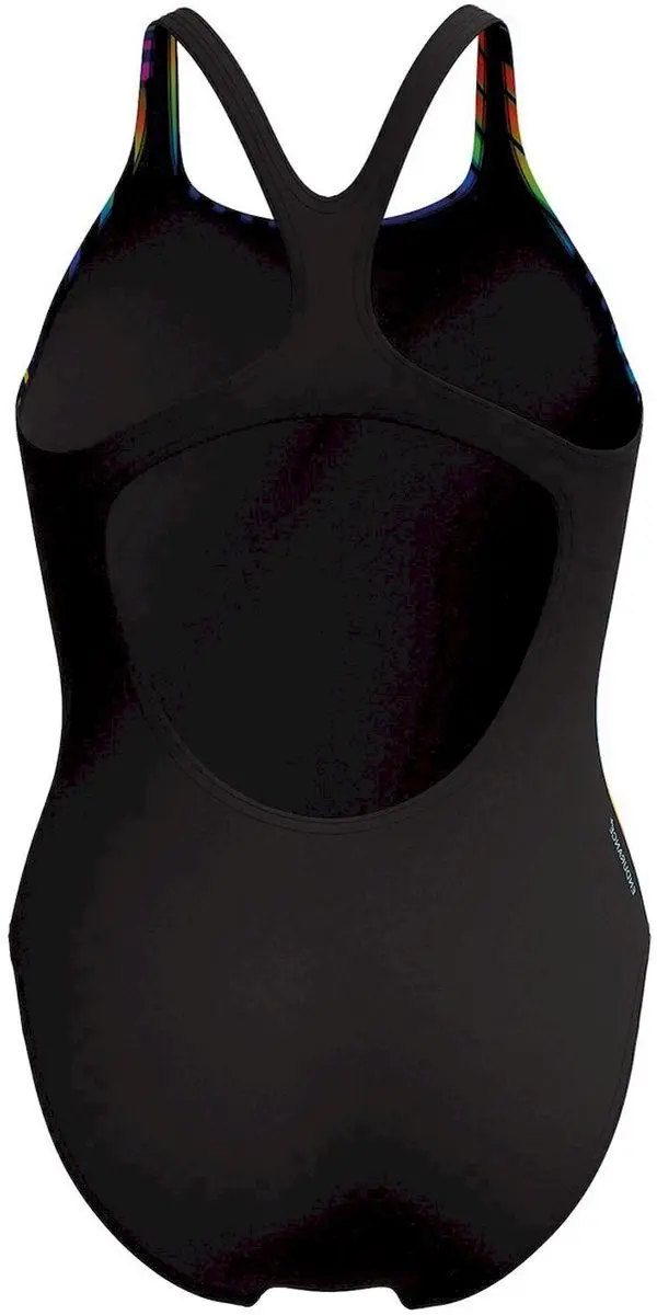 Speedo eco+ Dig Printed Medalist Wedstrijdbadpak Dames - 36 - Zwart/Geel