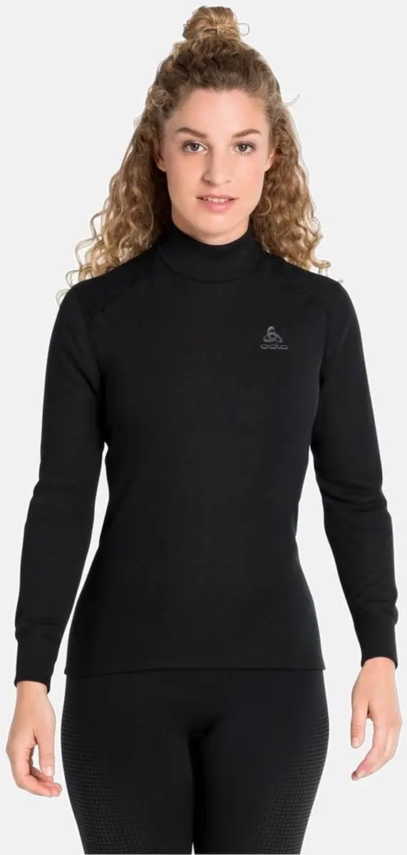 ODLO Active Warm Col Thermoshirt Dames M - Zwart - afbeelding 2 van 6