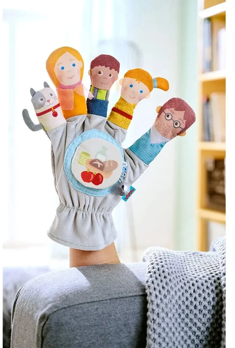 Haba Familie Handpop Speelhandschoen - Multicolor - afbeelding 6 van 6