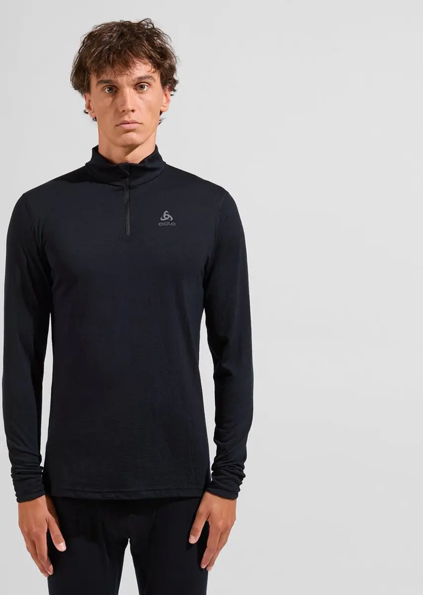 ODLO Baselayer Top Lange Mouwen Merino 2 - XXL - Zwart