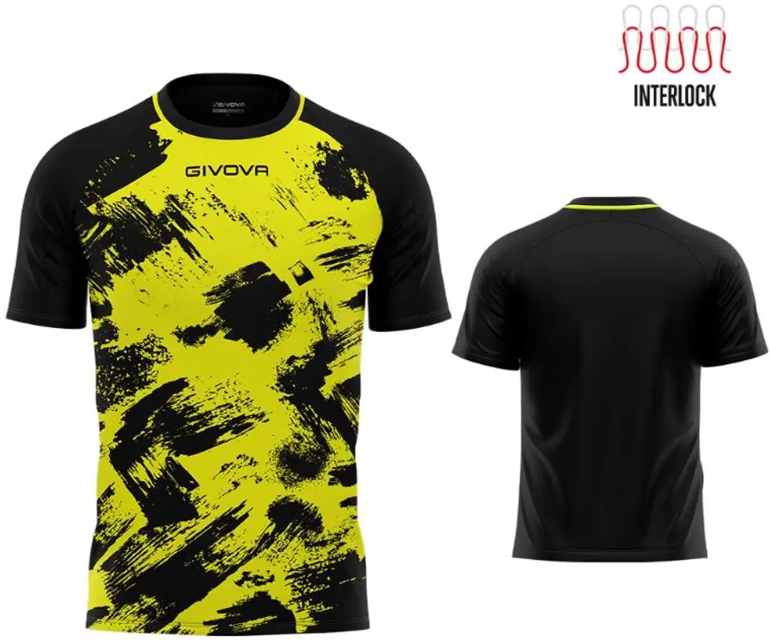 Givova Art Interlock Sportset XXXS - Geel/Zwart