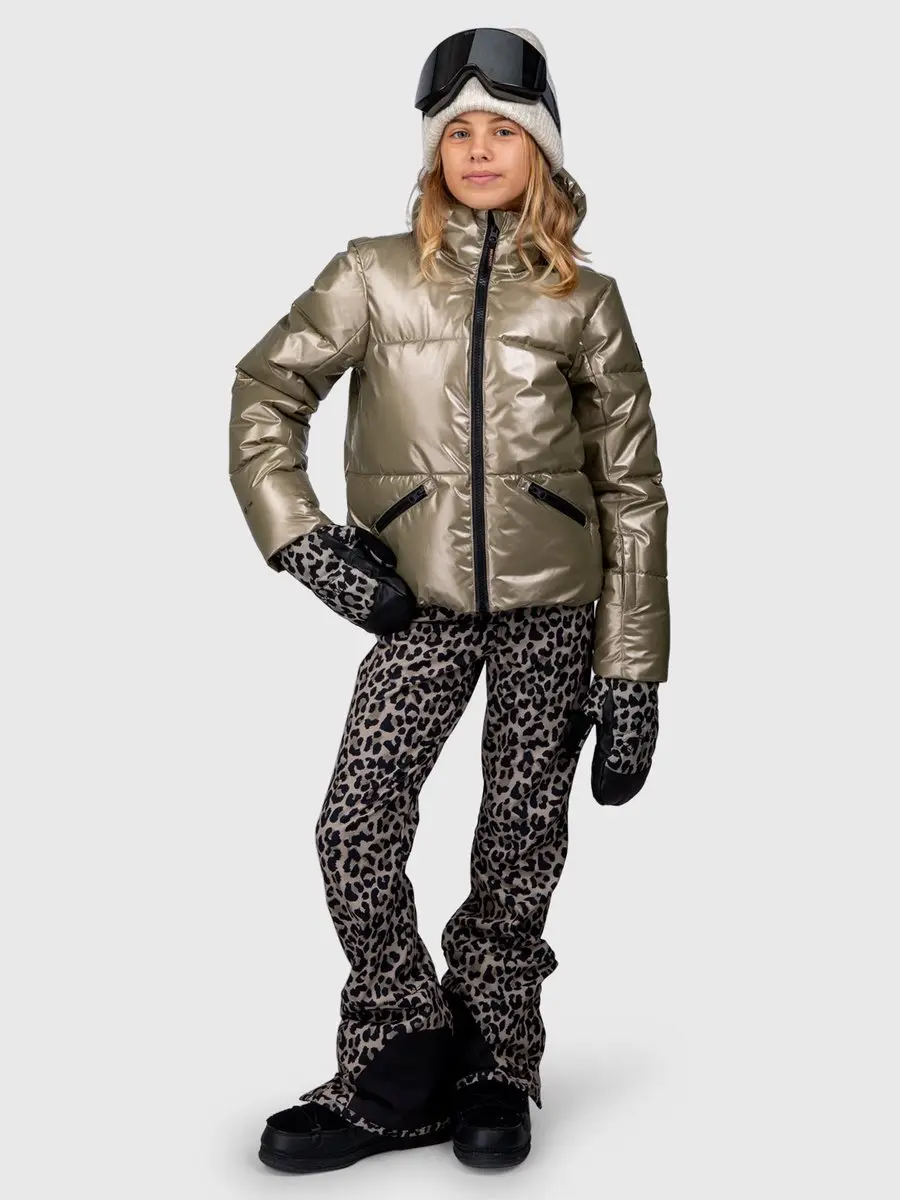 Brunotti Coldlaky-Print Softshell Ski Broek Meisjes 176 - Wild Thing Fungi