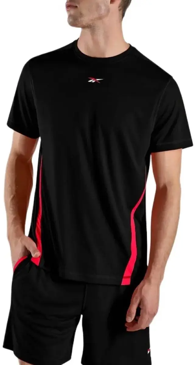 Reebok Blocked T-shirt Met Korte Mouwen Zwart XL Man