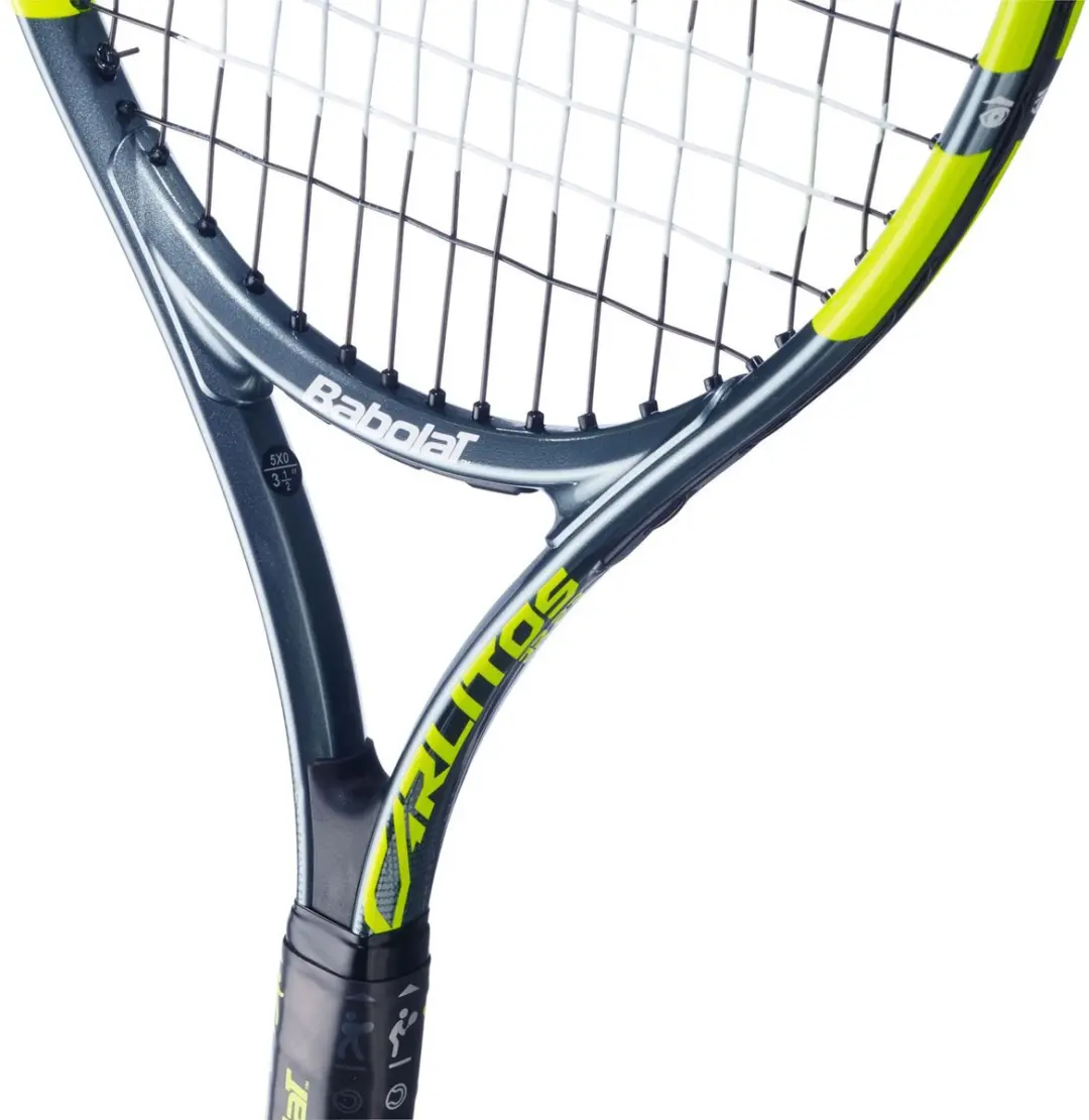 Babolat Carlitos Junior 23 Tennisracket - Grijs/Geel - afbeelding 4 van 6