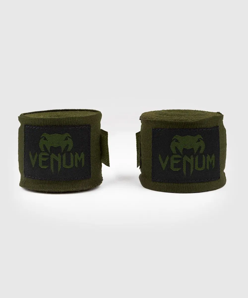 Venum Kontact Hand Wraps Boksbandages 2.5M Khaki Zwart -