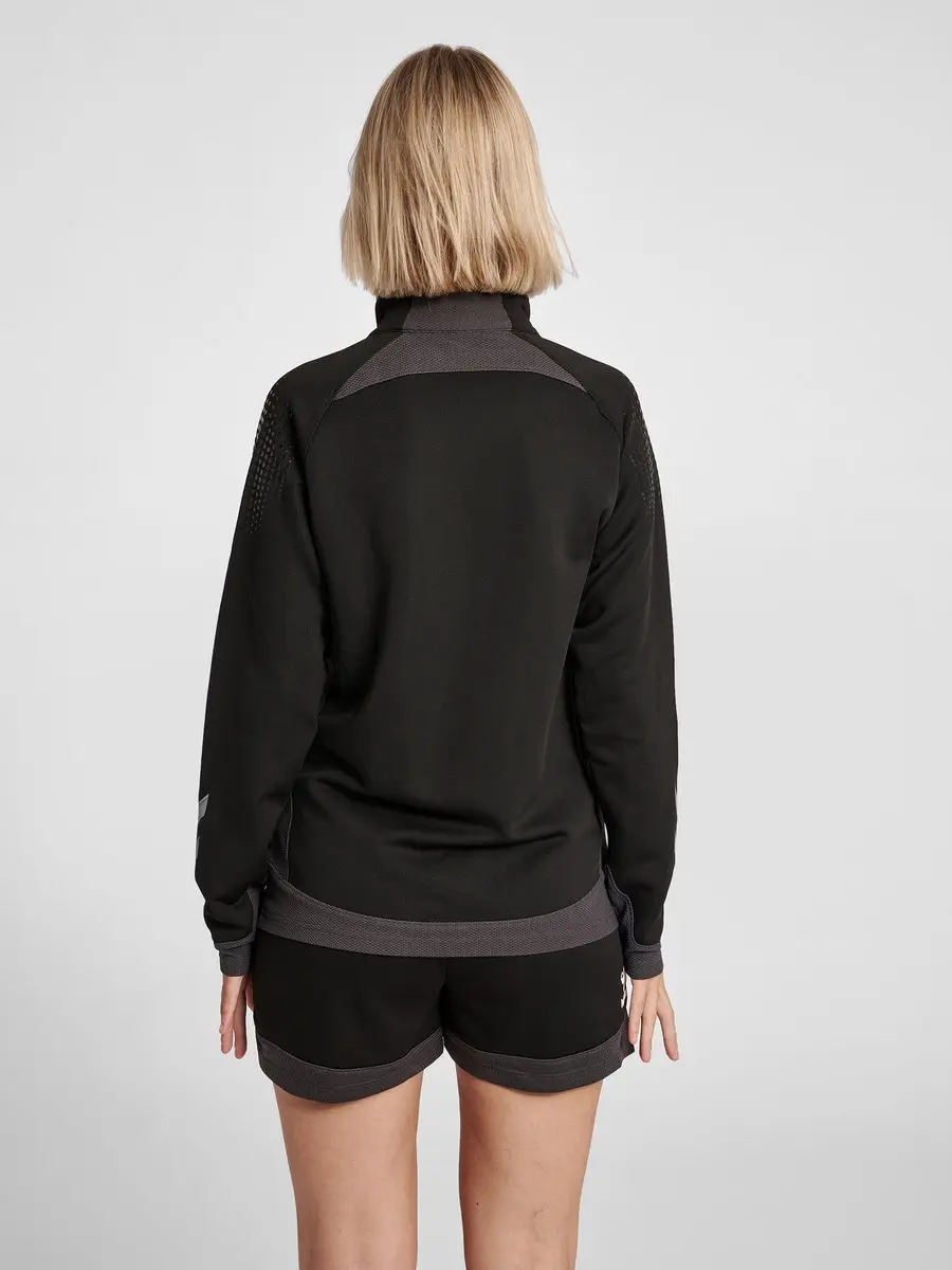 Hummel Lead Women Poly Zip Jacket - Dames Trainingsjack XL - Zwart - afbeelding 6 van 6