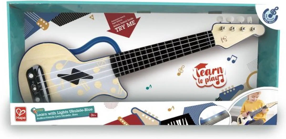 Hape Ukelele met Lichtjes - Blauw