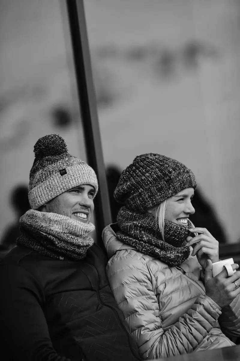 Buff Knitted & Fleece Nekwarmer Caryn - Grijs