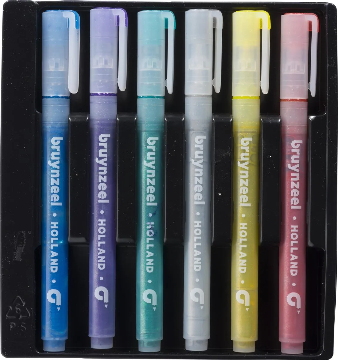 BRUYNZEEL Kids Glitter Viltstiften - 6 Stuks Assorti - afbeelding 6 van 6