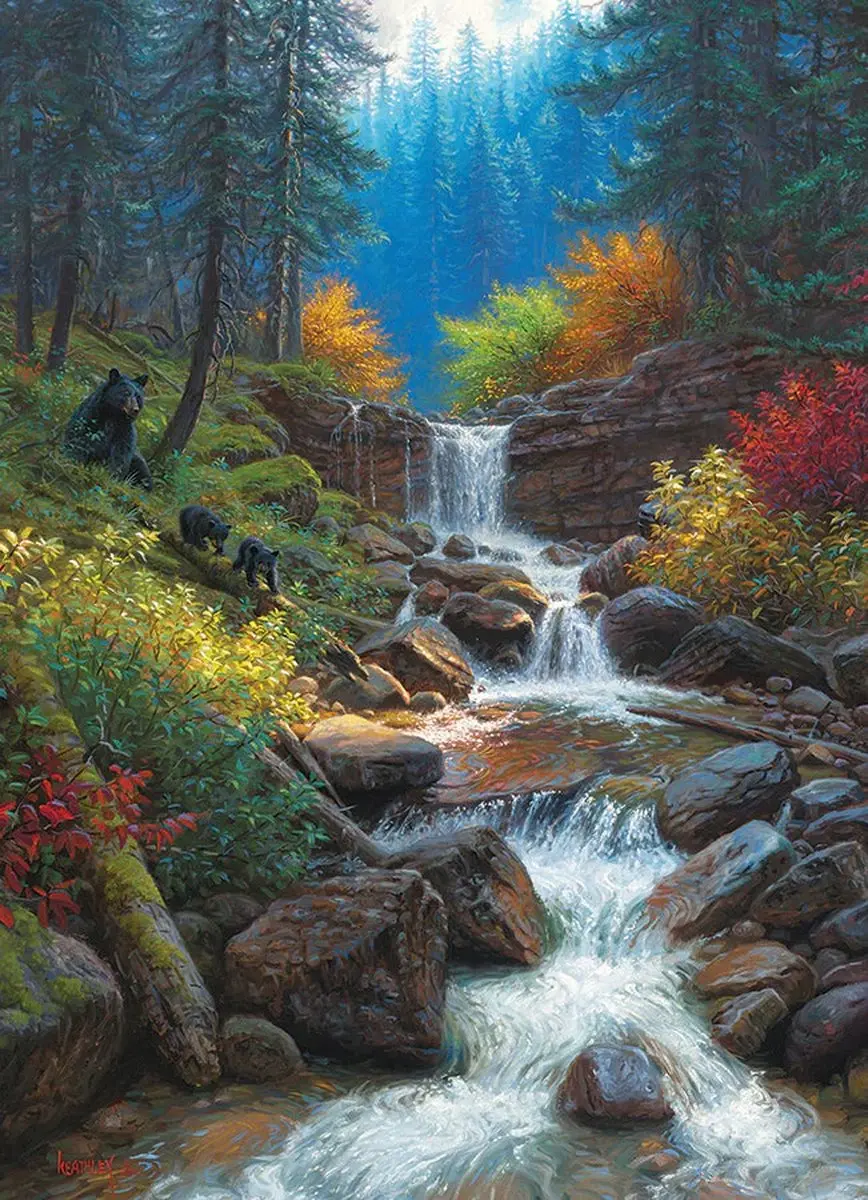 Cobble Hill Bergwaterval Puzzel 1000 Stuks - Meerkleurig - afbeelding 3 van 5