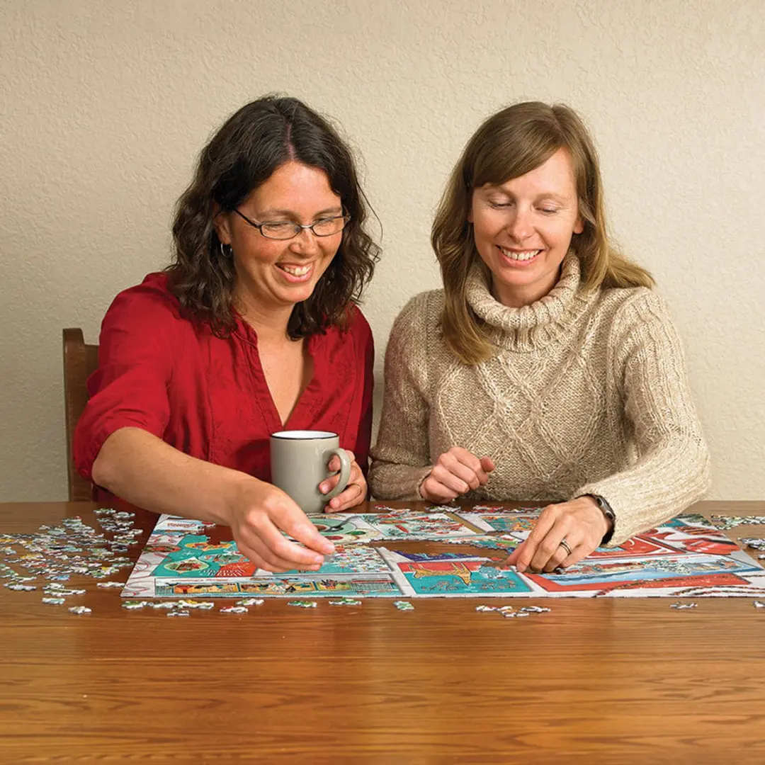 Cobble Hill Kerstkaarten Puzzel 1000 Stuks - afbeelding 5 van 5