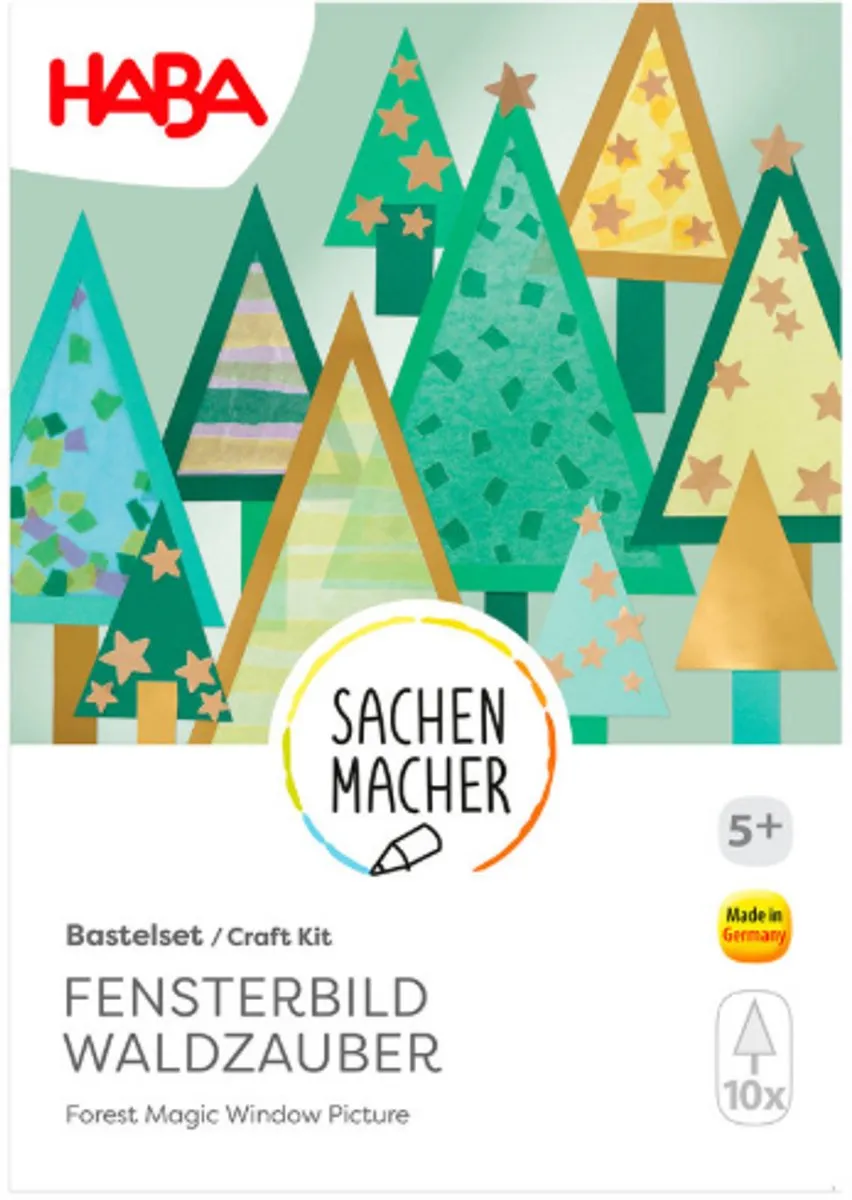 Haba Knutselpakket Raamdecoratie Kerstbomen Multicolor