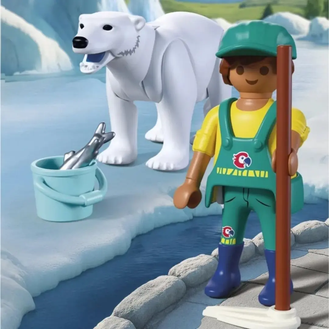 Playmobil IJsbeer Dierenverzorger Speelset - 4008789720900 - Meerkleurig
