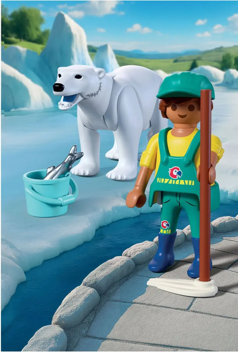 Playmobil IJsbeer Dierenverzorger Speelset - 4008789720900 - Meerkleurig