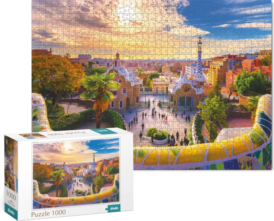 Merkloos Puzzelpark Güell Barcelona 1000 Stukjes