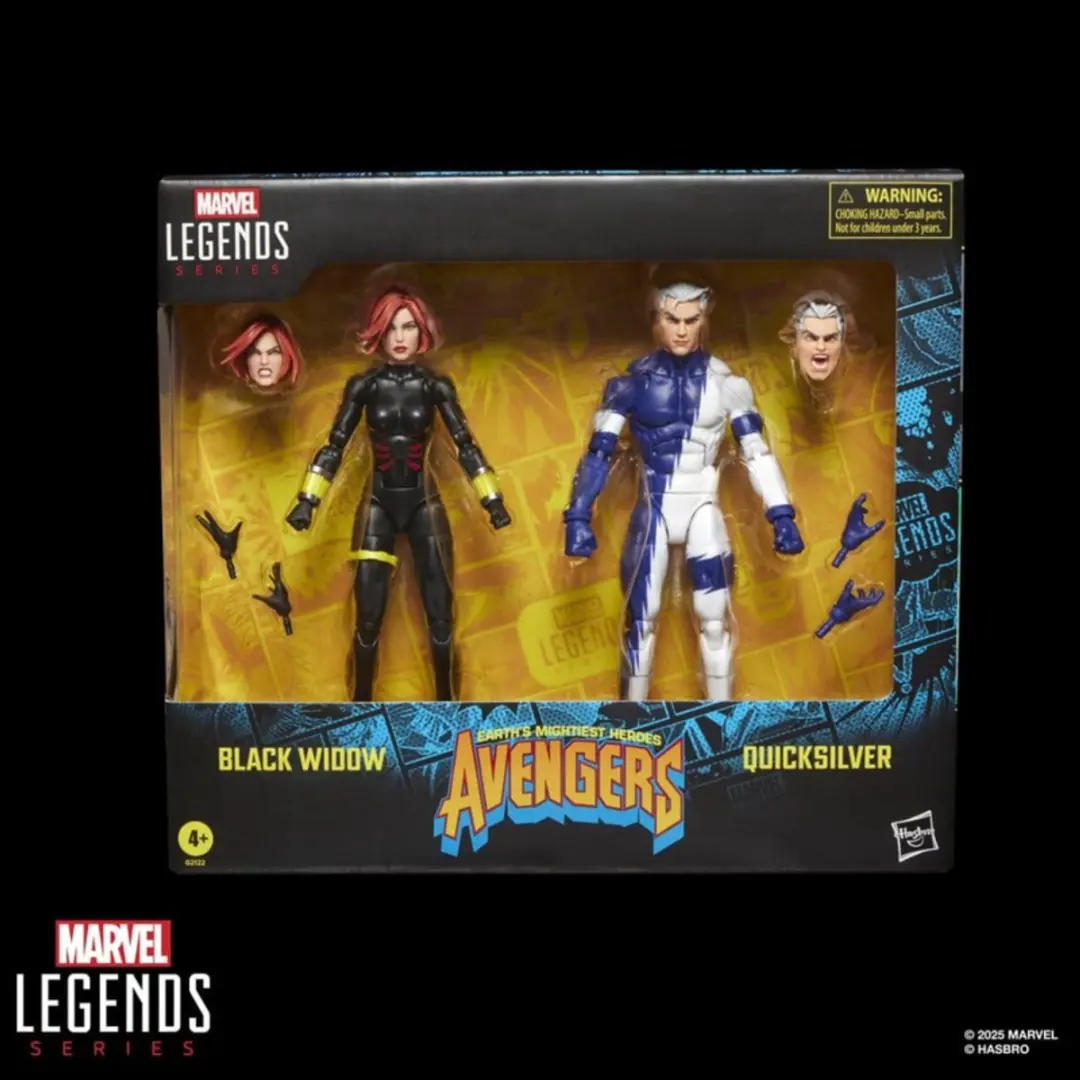 Hasbro Avengers Marvel Legends Action Figure 2-Pack Black Widow & Quicksilver - 15cm - afbeelding 2 van 6