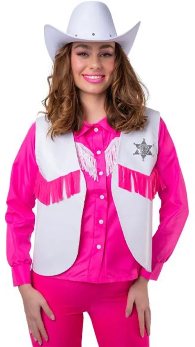 Texaanse cowboyhoed wit