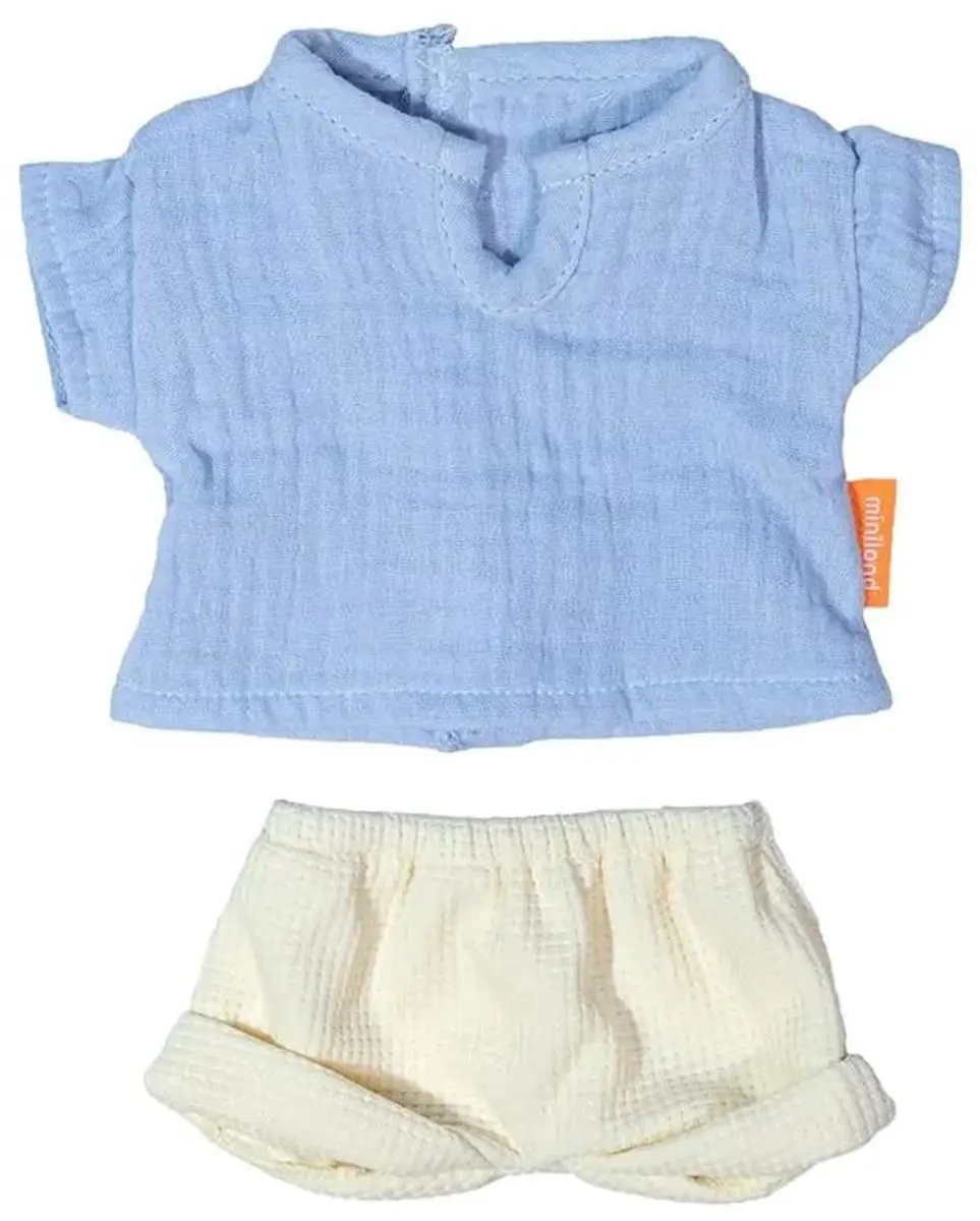 Miniland poppenkleding zomer T-shirt en short 32cm multicolor.